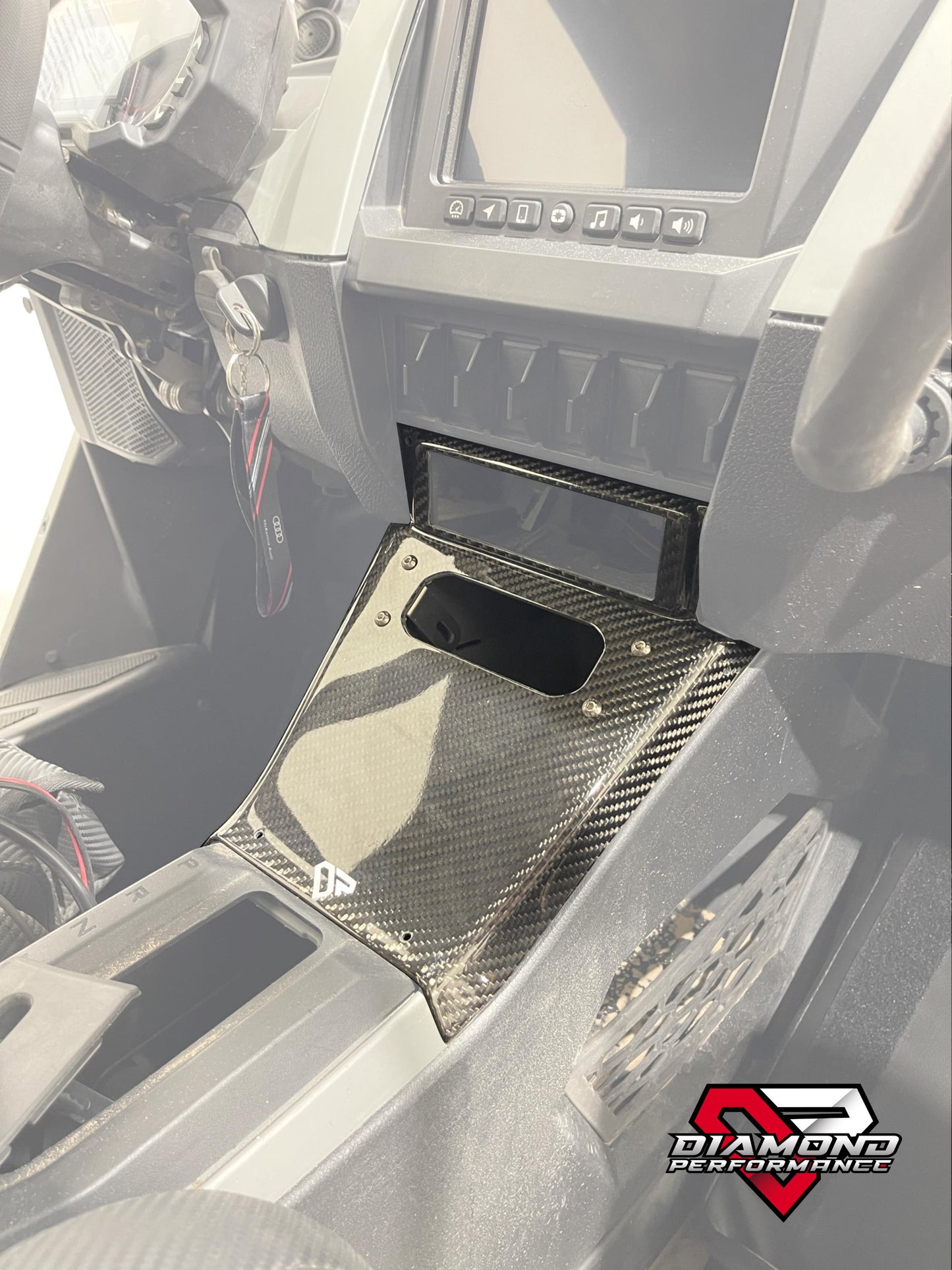 Carbon Fiber M1 Rugged Radio & Intercom Mount for Polaris RZR Pro R / Turbo R / Pro XP - DP -