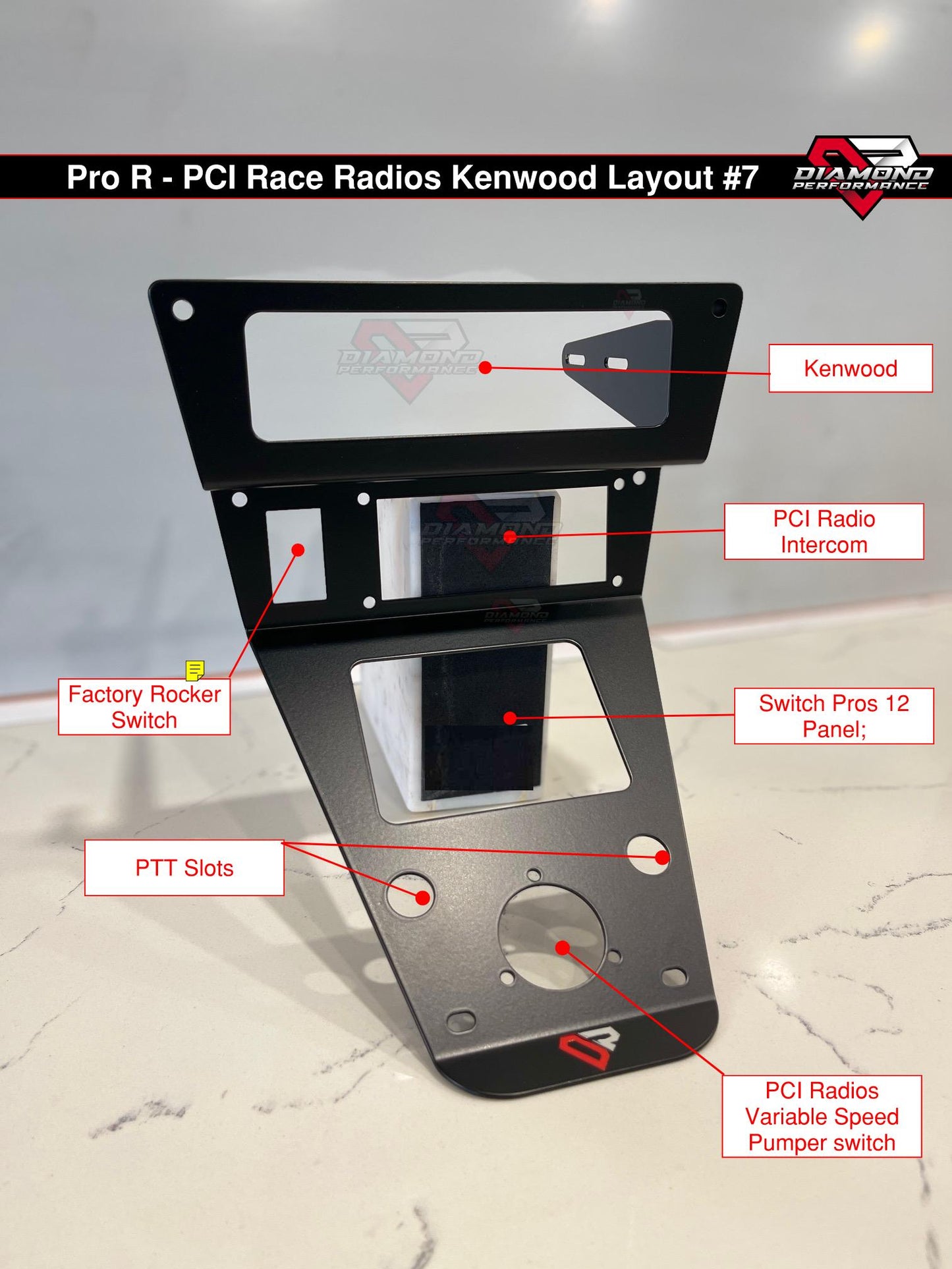 20-24 Polaris RZR PRO R, Turbo R, & PRO XP - PCI Radios Kenwood Radio & Intercom XL Dash Mount | Diamond Performance