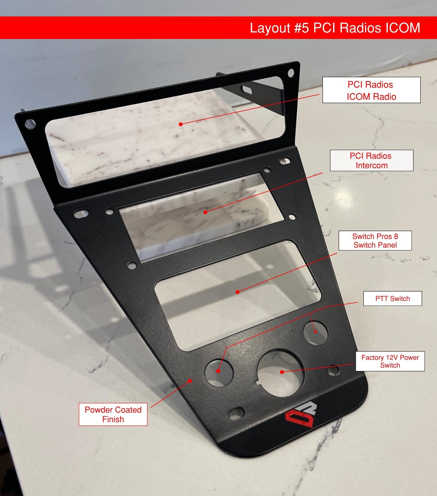 icom radio mount