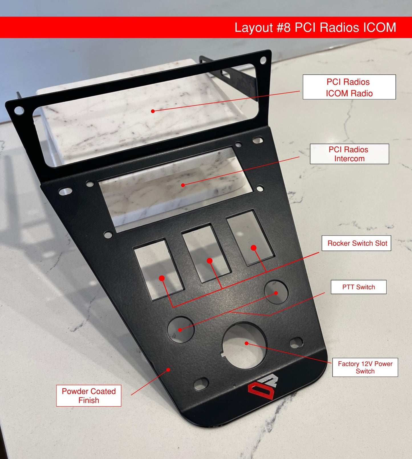 icom radio mount