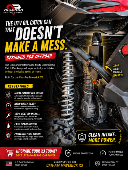 Can-Am X3 Multi-Chambered Catch Can | Diamond Performance