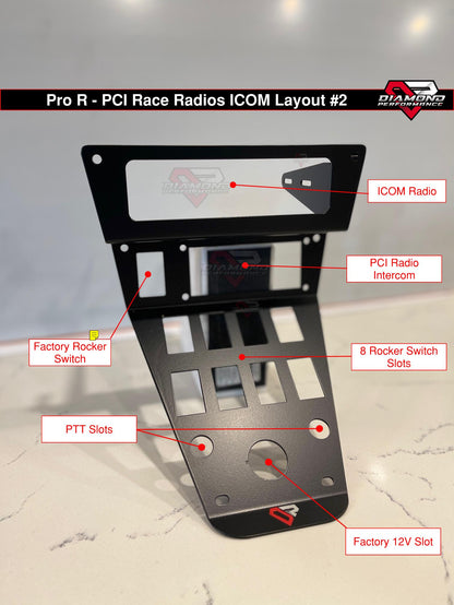 XL PCI Radios ICOM Radio & Intercom Dash Mount For Polaris RZR PRO R, Turbo R, & PRO XP | Diamond Performance