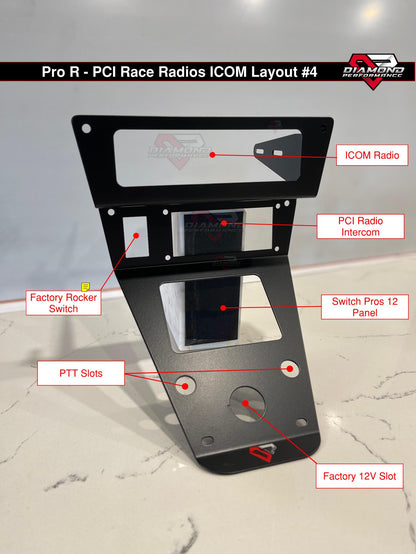 XL PCI Radios ICOM Radio & Intercom Dash Mount For Polaris RZR PRO R, Turbo R, & PRO XP | Diamond Performance