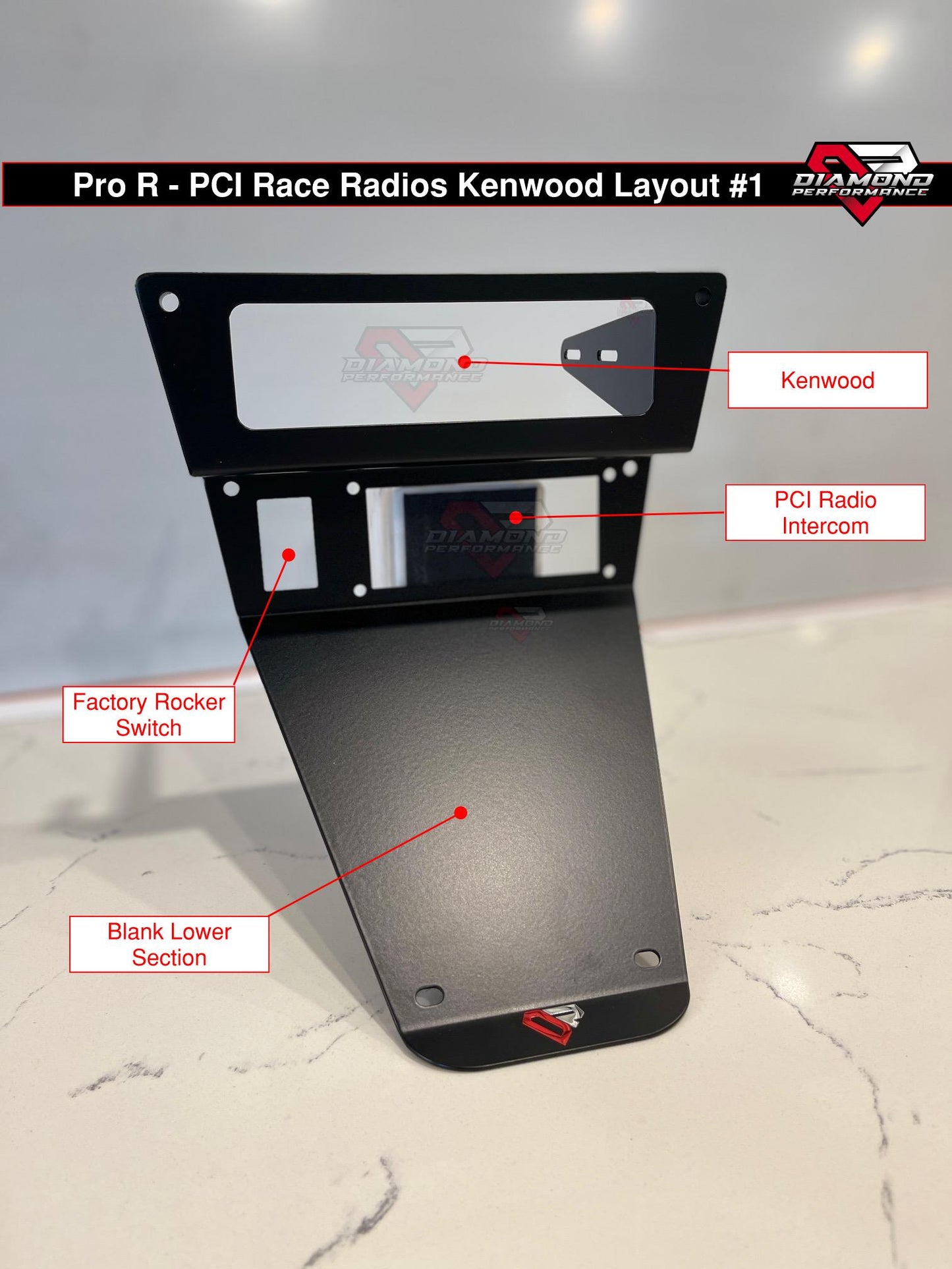 XL PCI Radios Kenwood Radio & Intercom Dash Mount For Polaris RZR PRO R, Turbo R, & PRO XP | Diamond Performance