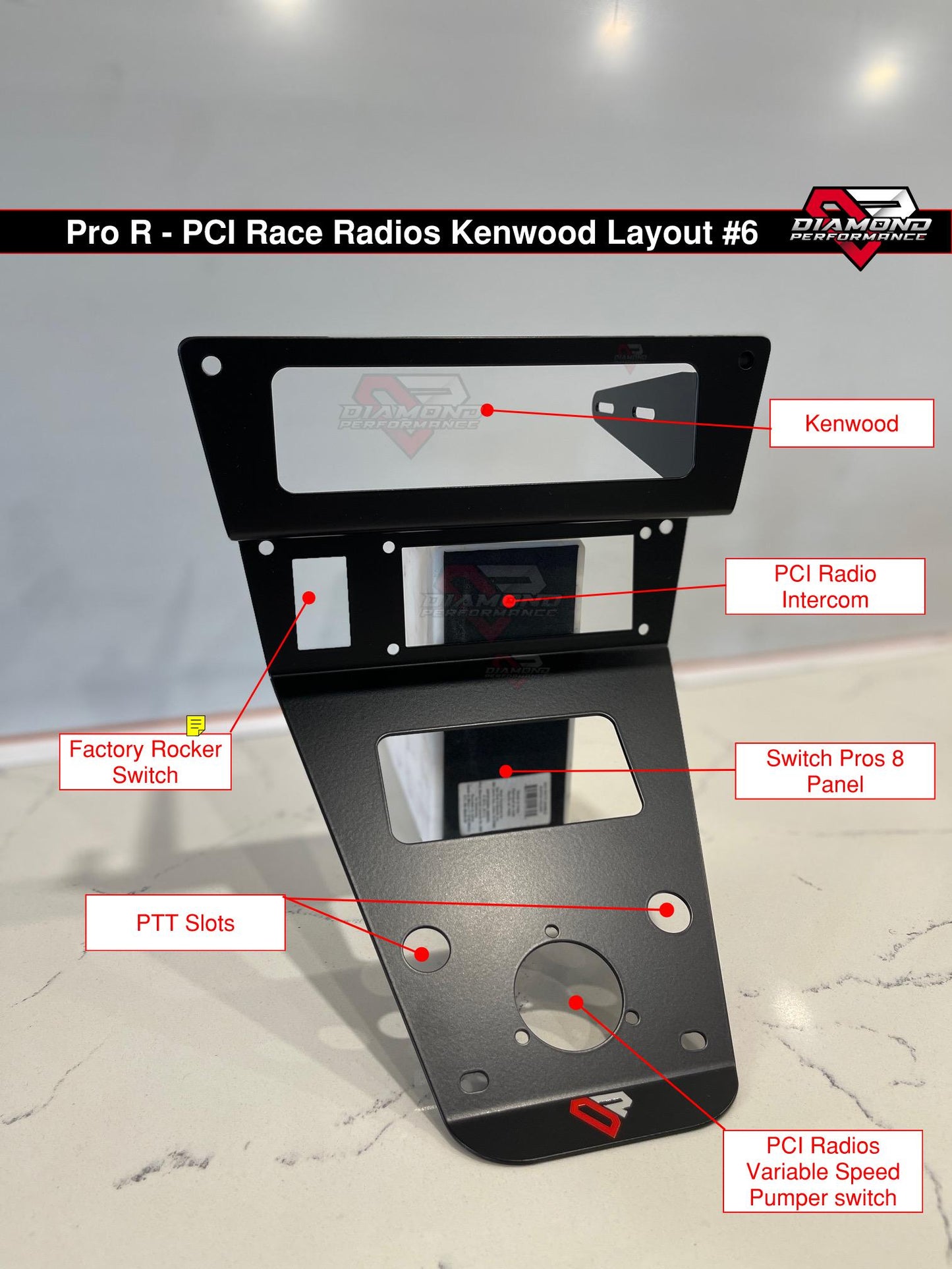 XL PCI Radios Kenwood Radio & Intercom Dash Mount For Polaris RZR PRO R, Turbo R, & PRO XP | Diamond Performance