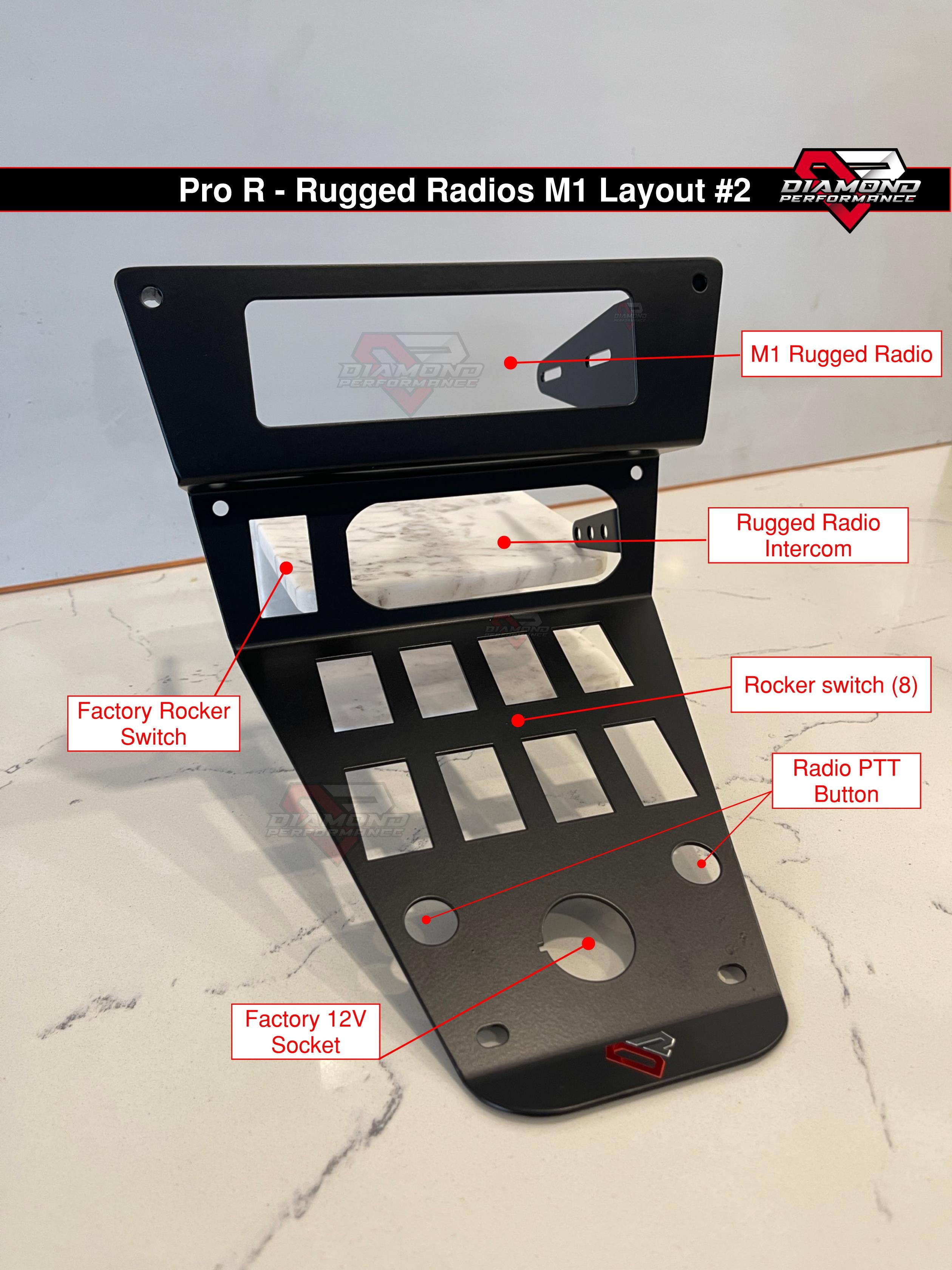 Pro R Dash XL Rugged Radios M1 Dash Mount | Polaris RZR Pro R, Turbo R & Pro XP ...