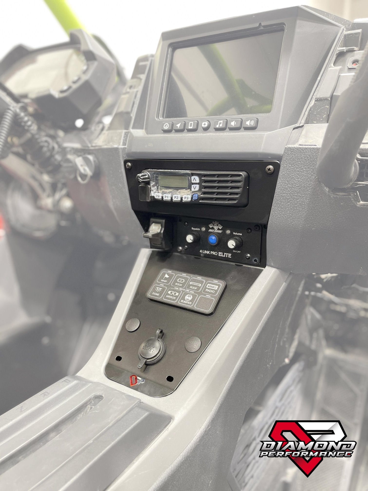 Pro R Dash Electrical XL PCI ICOM Radio Dash Mount | Polaris RZR Pro R, Turbo R & Pro XP ...
