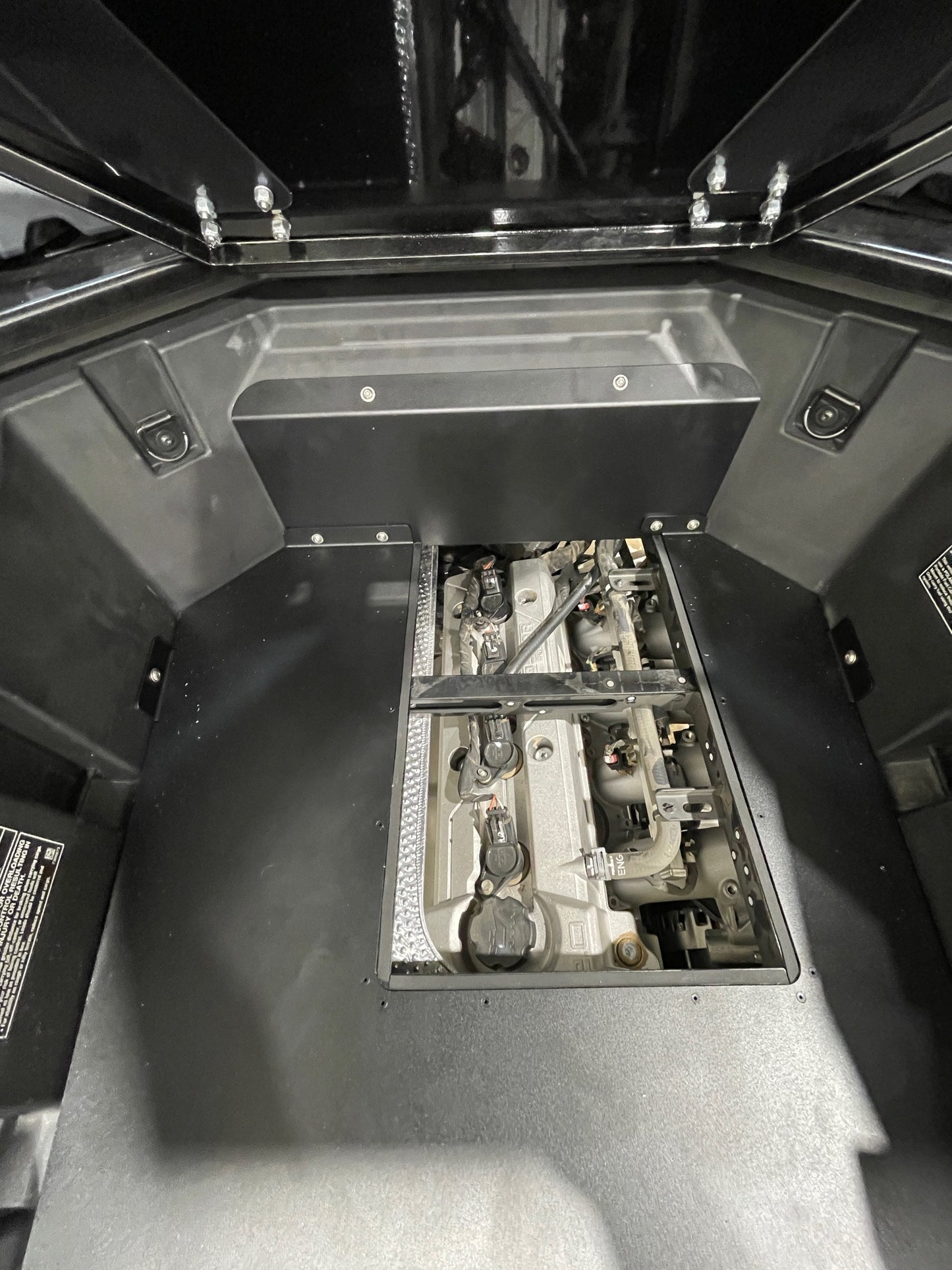 Access your Injectors, Sparkplugs, and oil fill without removing your bed